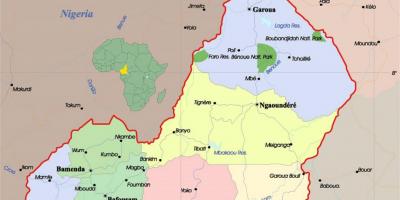 نقشہ کے سیاسی cameroo